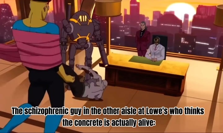 Open lowe crazy concrete meme