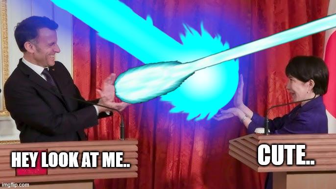 Open macron friends meme