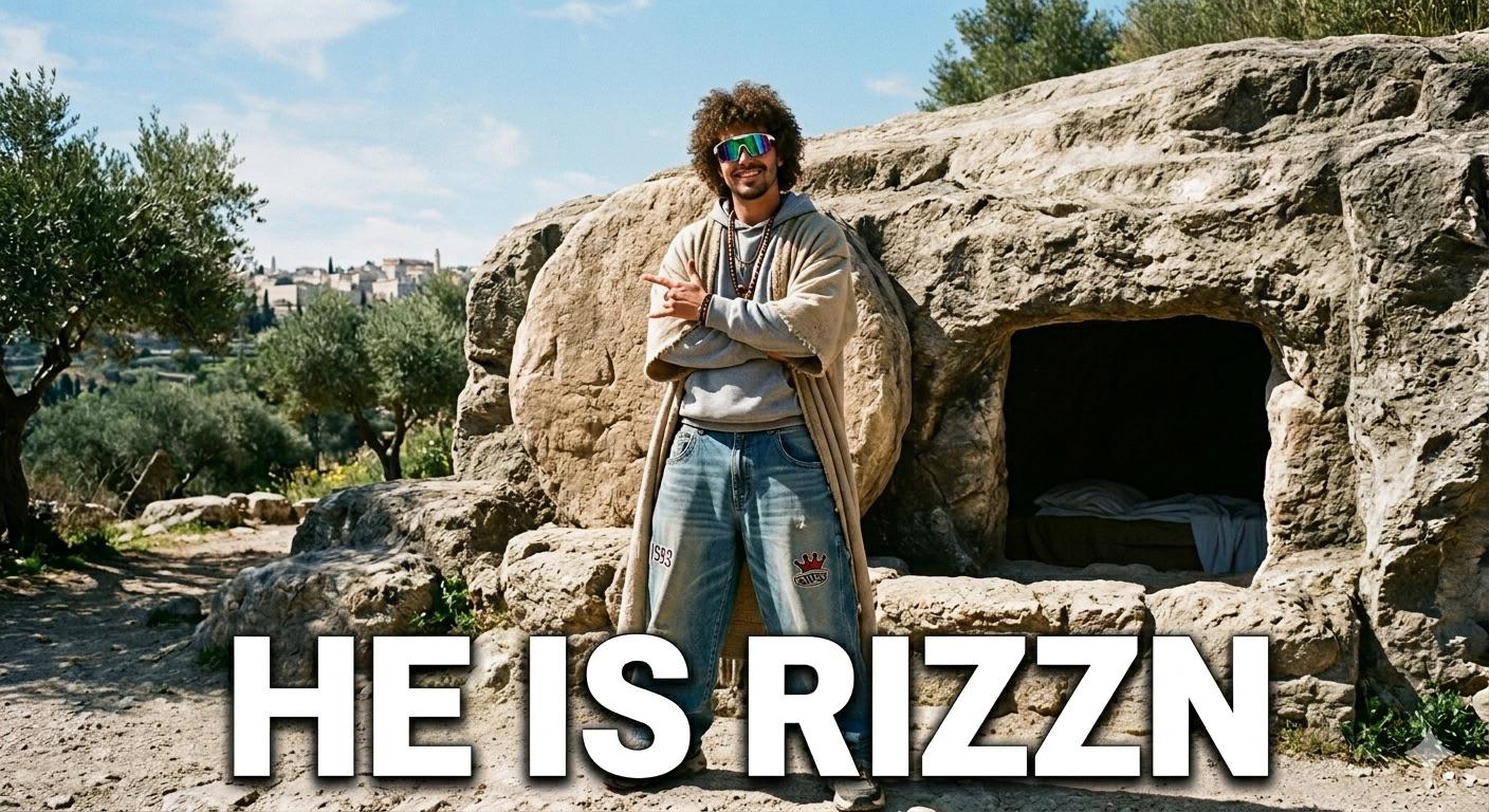 Open man in cave posing