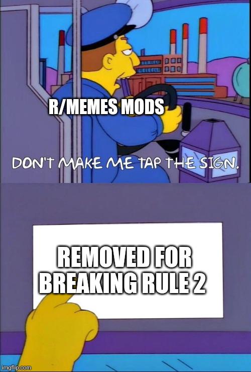 Open mod tapping sign