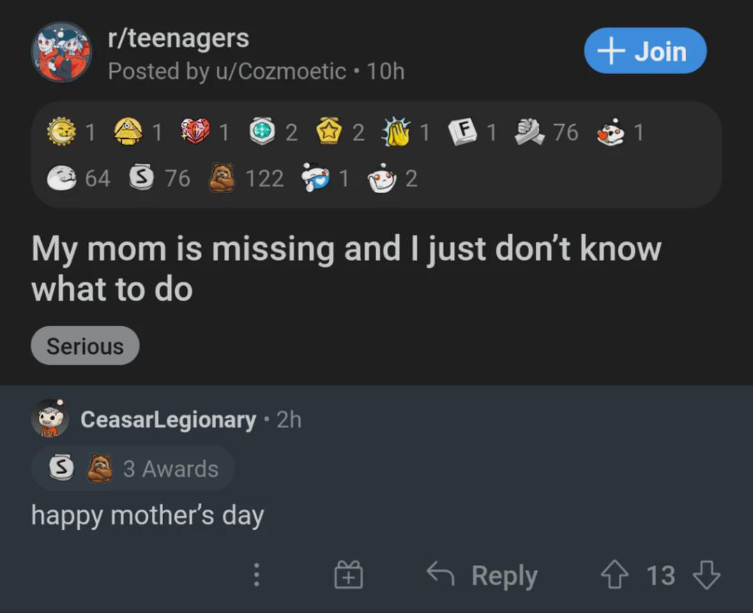 Open mom missing day