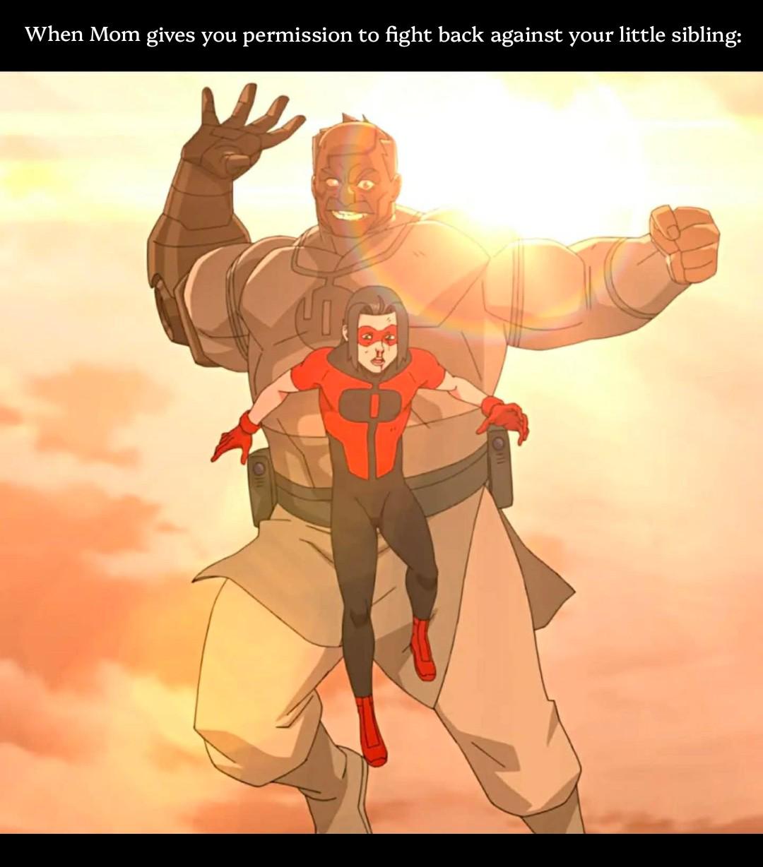 Open mom permission fight sibling