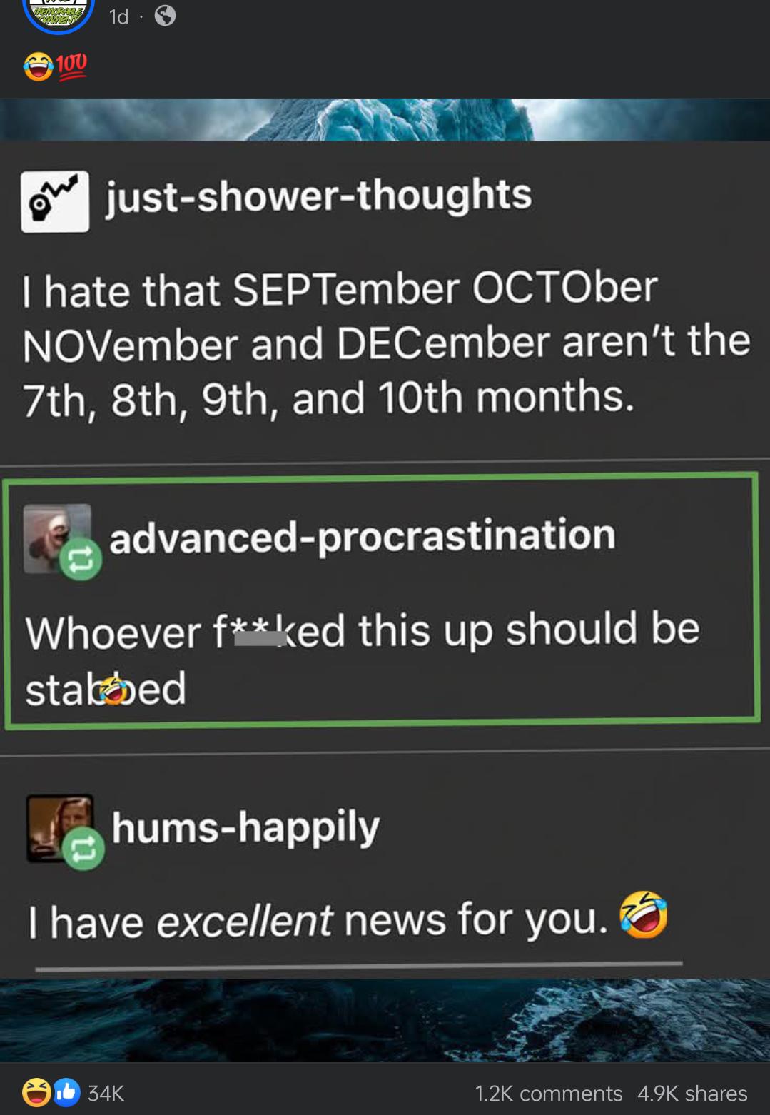 Open months calendar meme