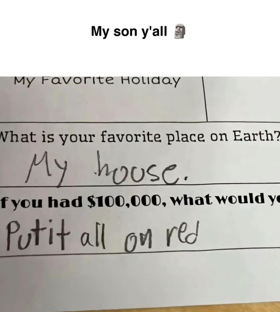 Open my son yall answers