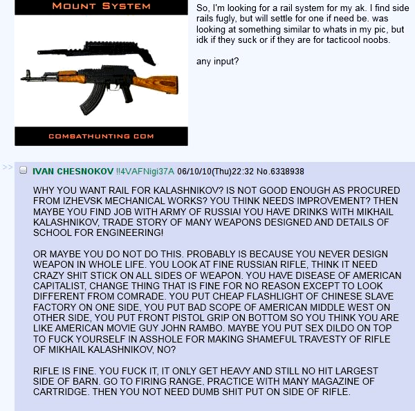 Open never put rail on kalashnikov