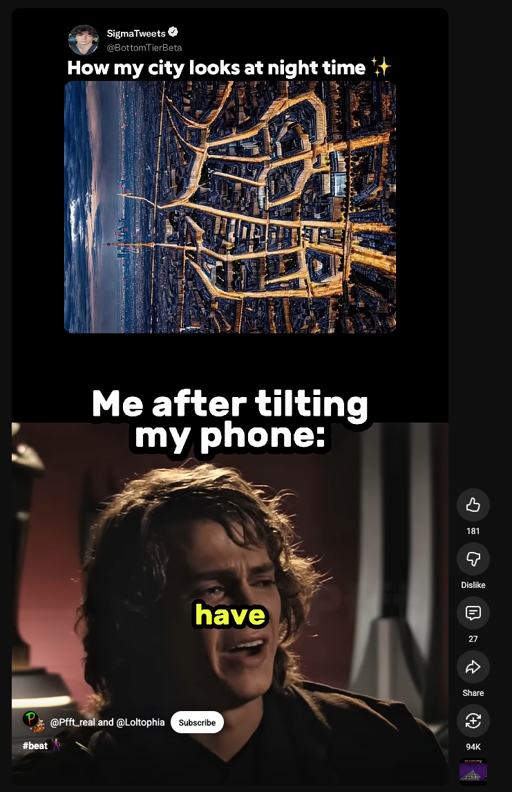 Open night city phone tilt