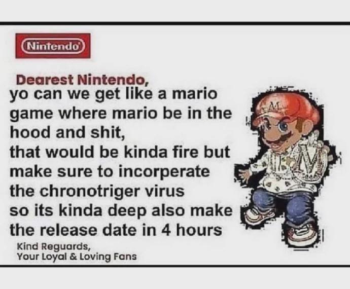 Open nintendo mario fan request