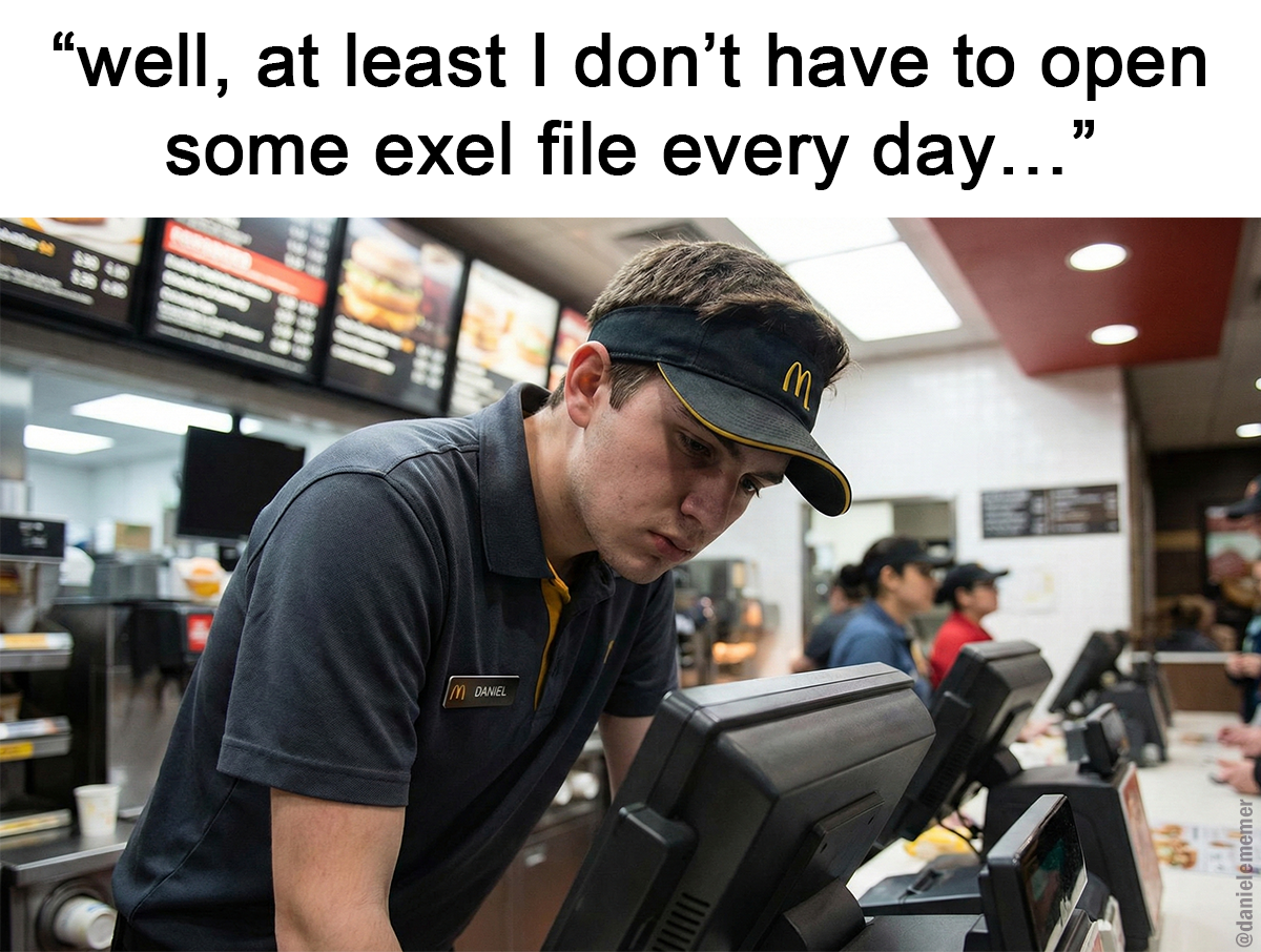 Open no excel spreadsheet day