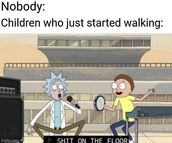 Open nobody children walking