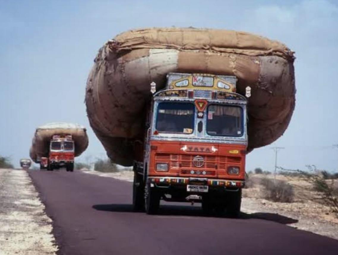 Open overstuffed car