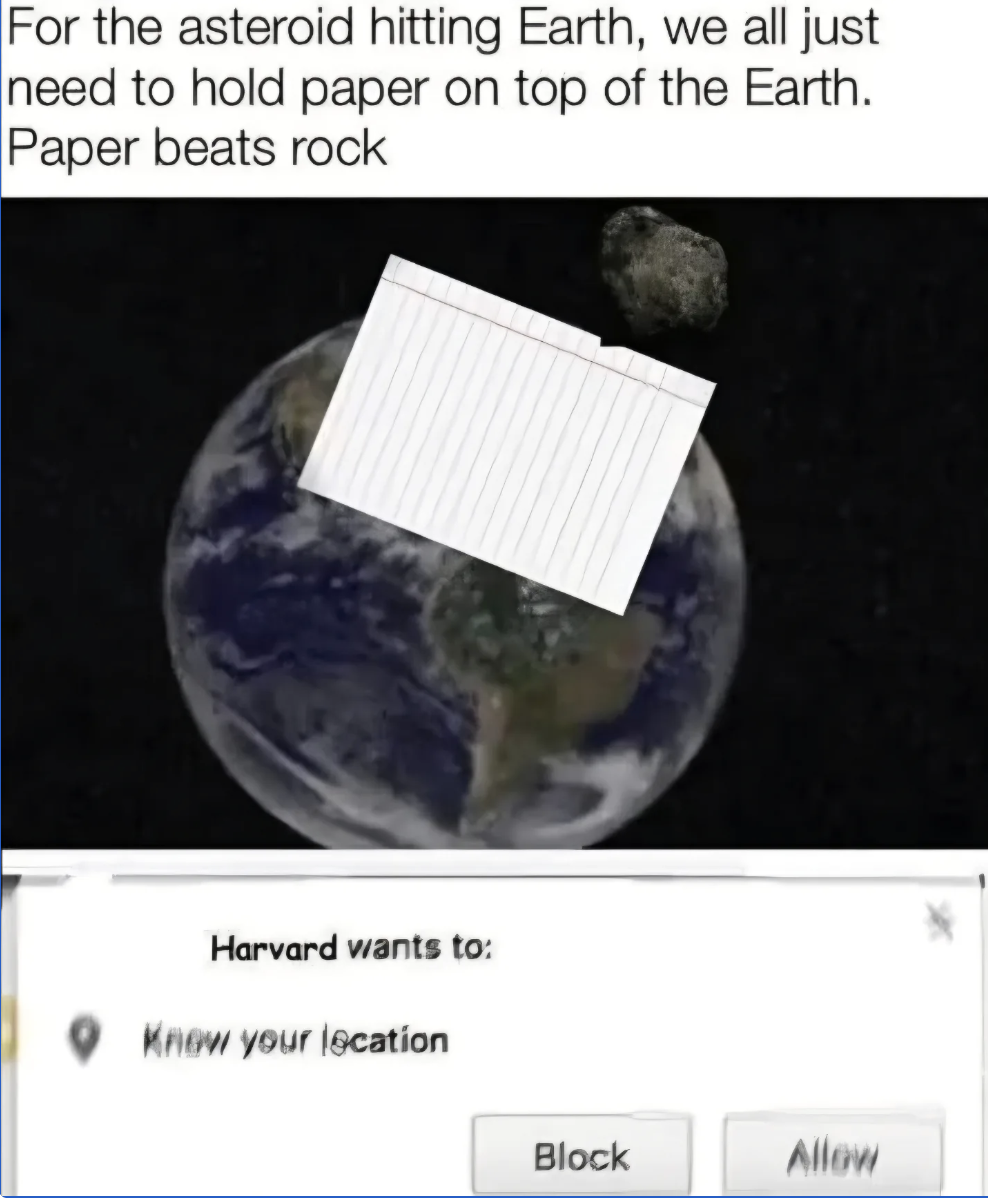 Open paper beats rock asteroid