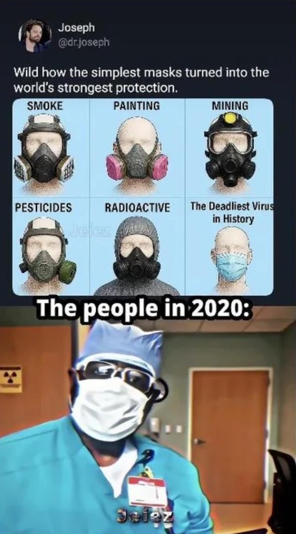 Open people in 2020 masks