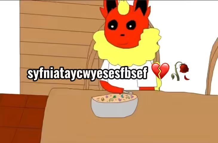 Open pikachu eating breakfast