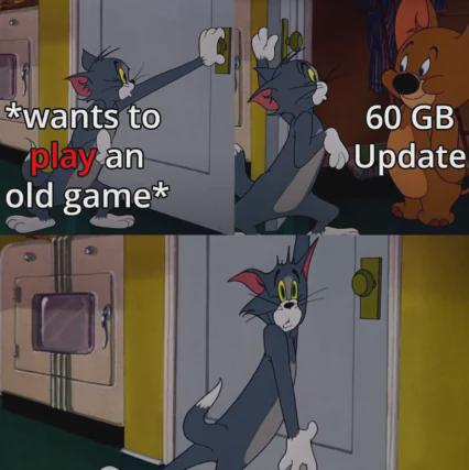 Open playing old game update