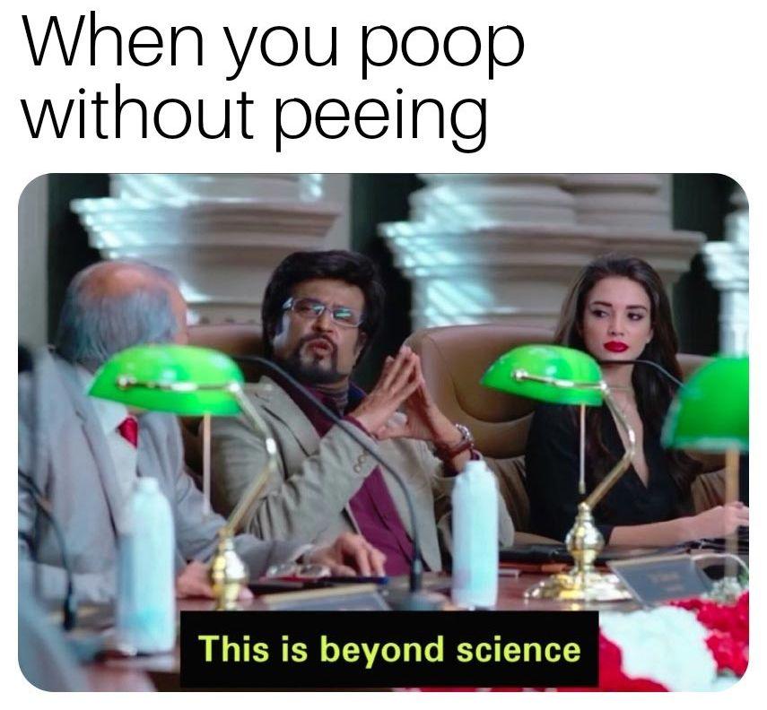 Open pooping without peeing scene