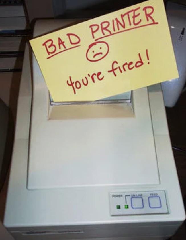 Open printer low ink failure