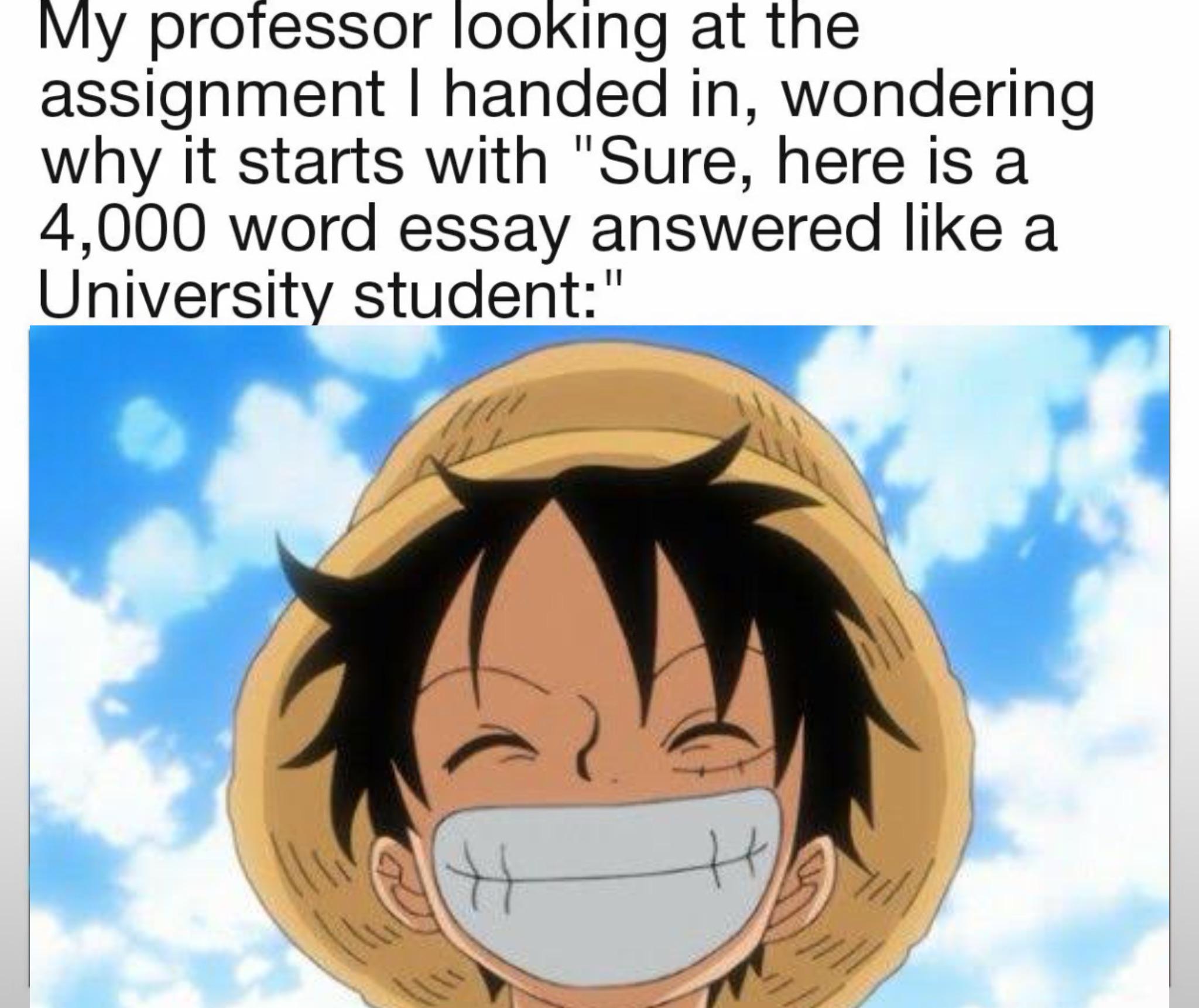 Open prof looking at essay