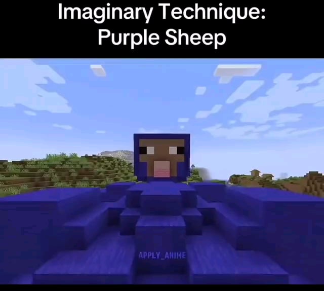 Open purple sheep minecraft