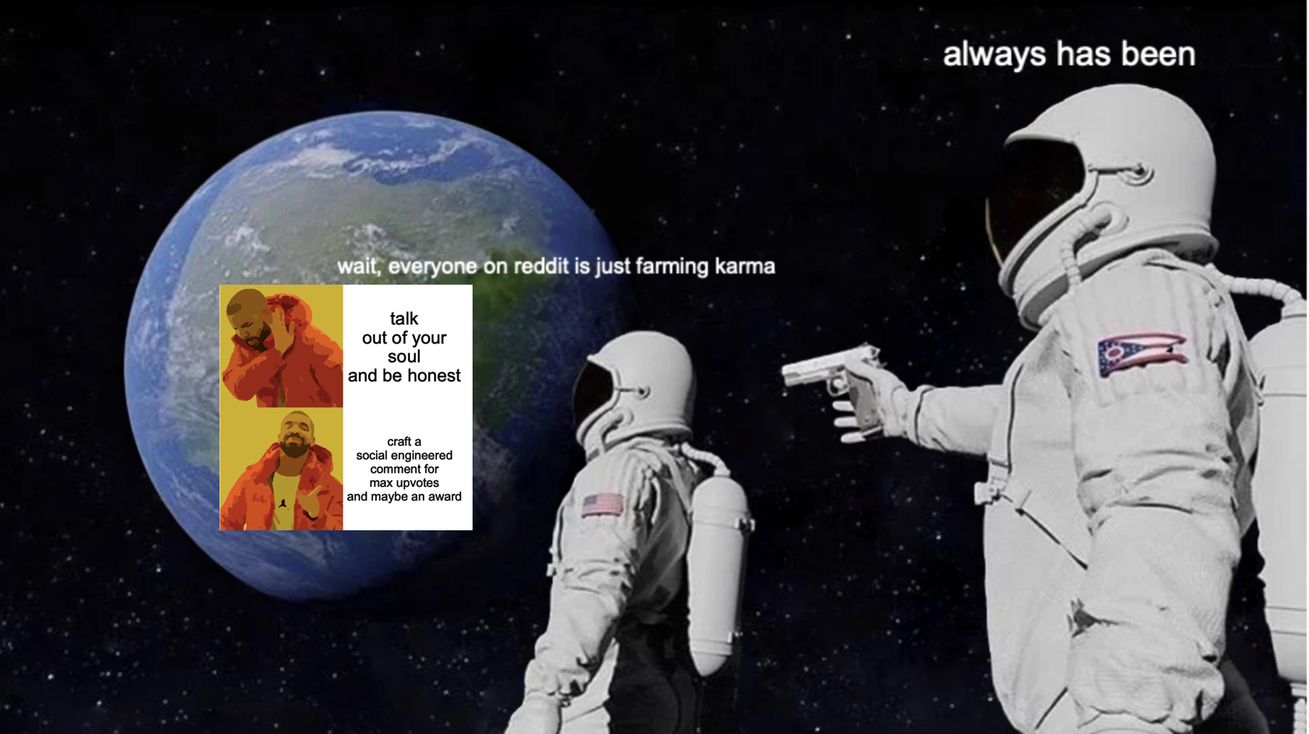 Open reddit karma farming