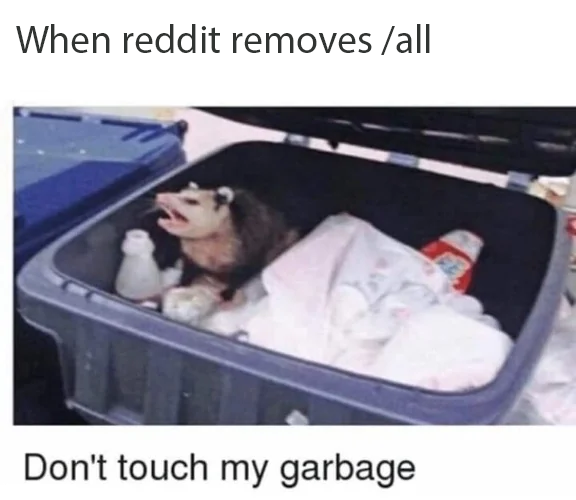 Open reddit removes garbage