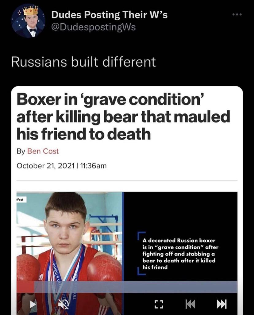 Open russian boxer bear fight