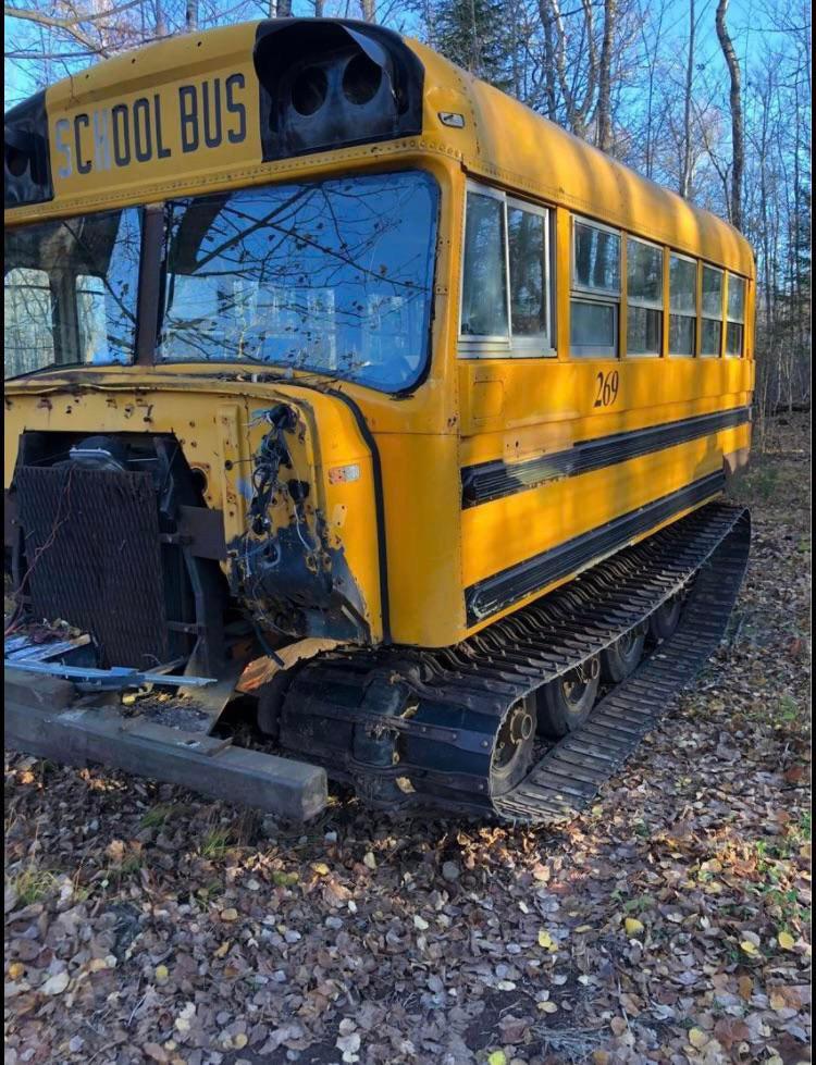 Open russian school bus