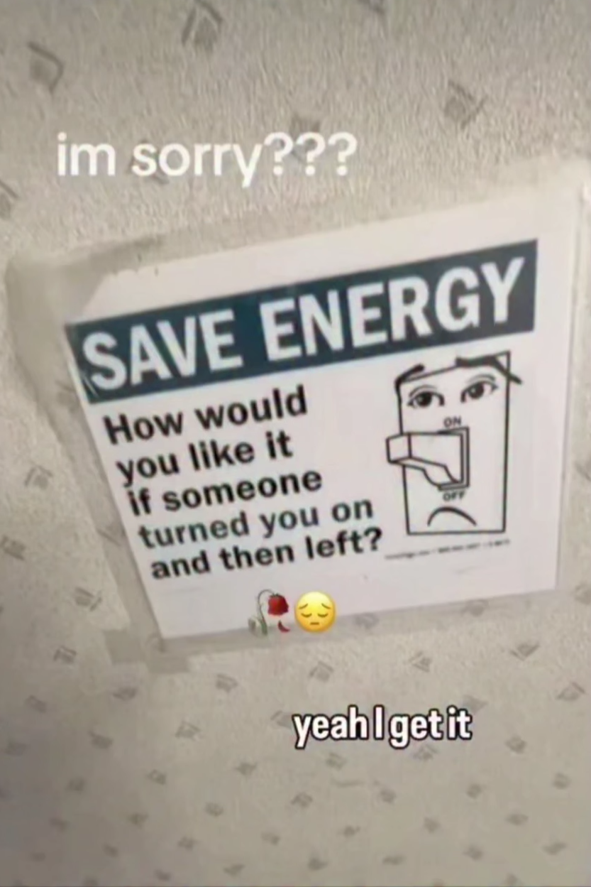 Open saving energy meme