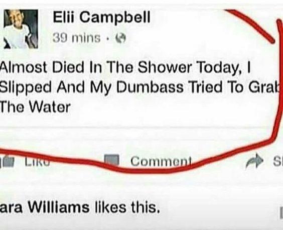 Open shower fail struggle