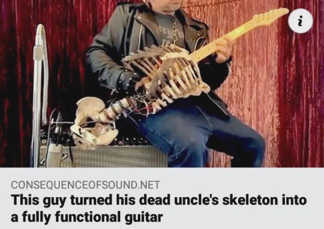 Open skeleton guitar diy