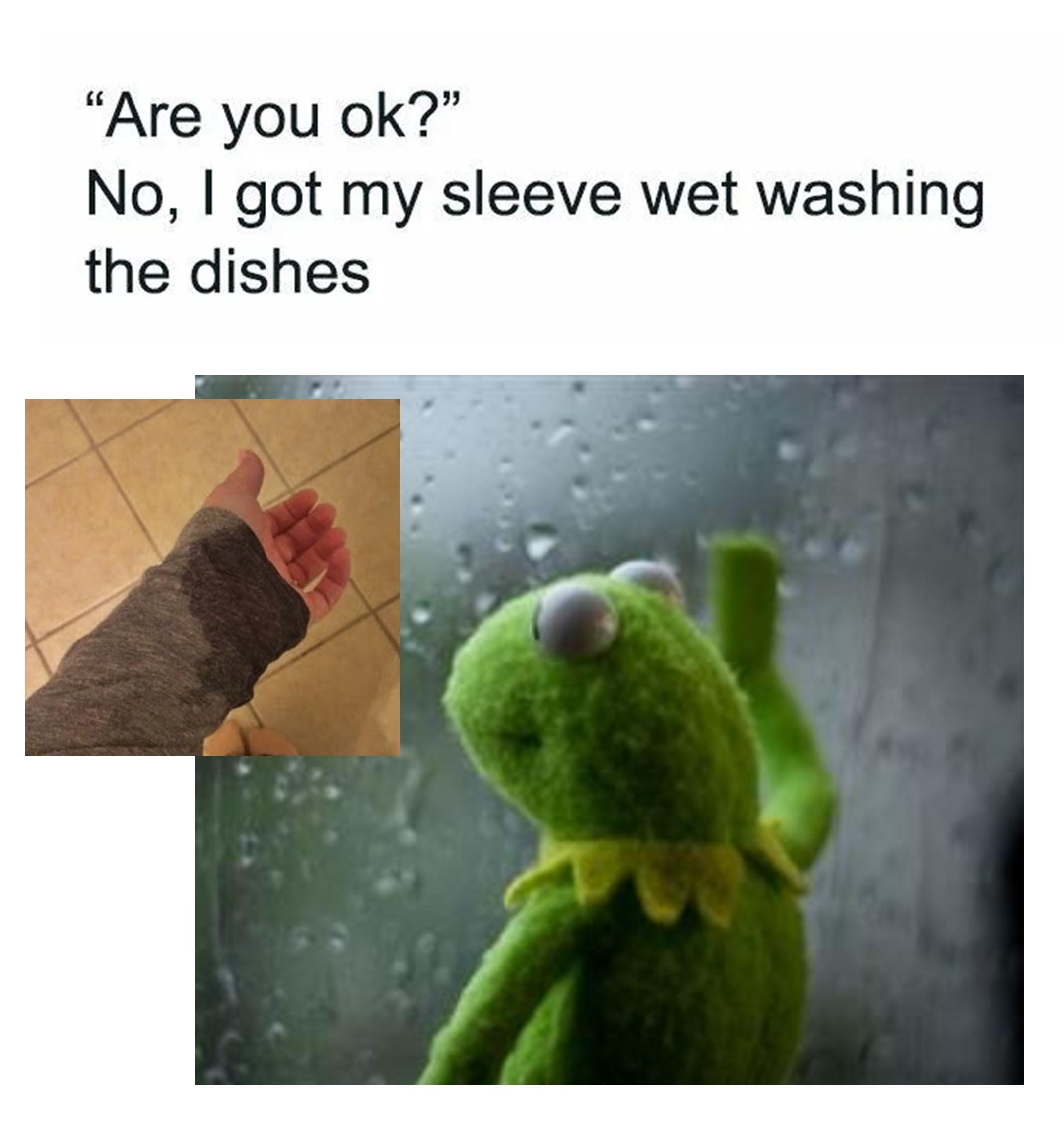 Open sleeve washing dishes
