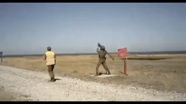 Open soldier evading anti air weapon