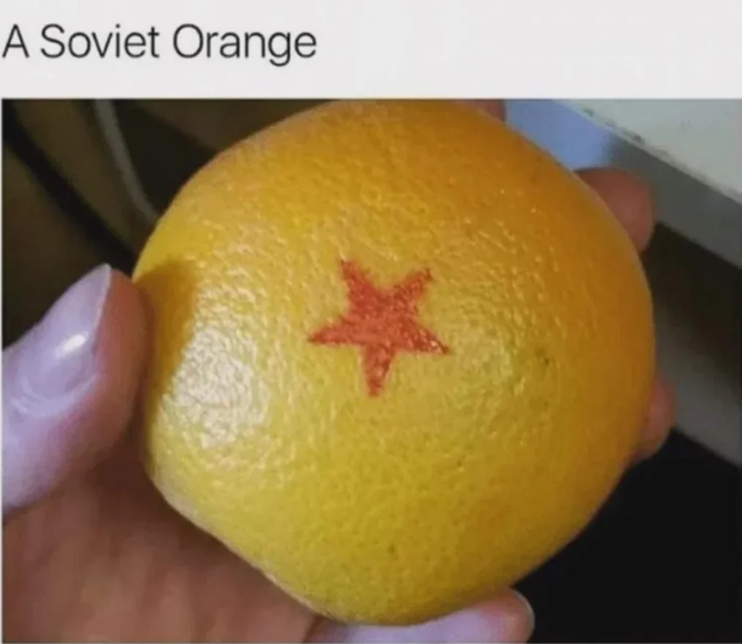 Open soviet orange label