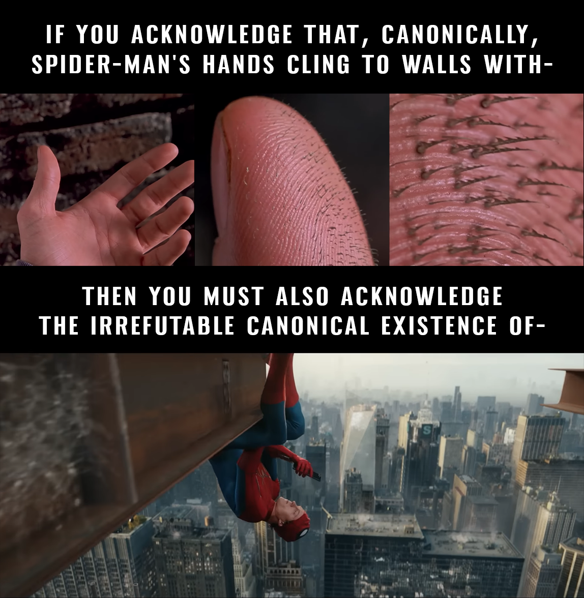 Open spider man butt hair