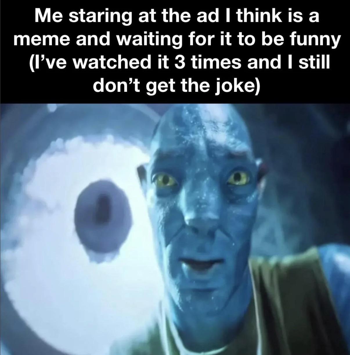 Open staring at ad meme