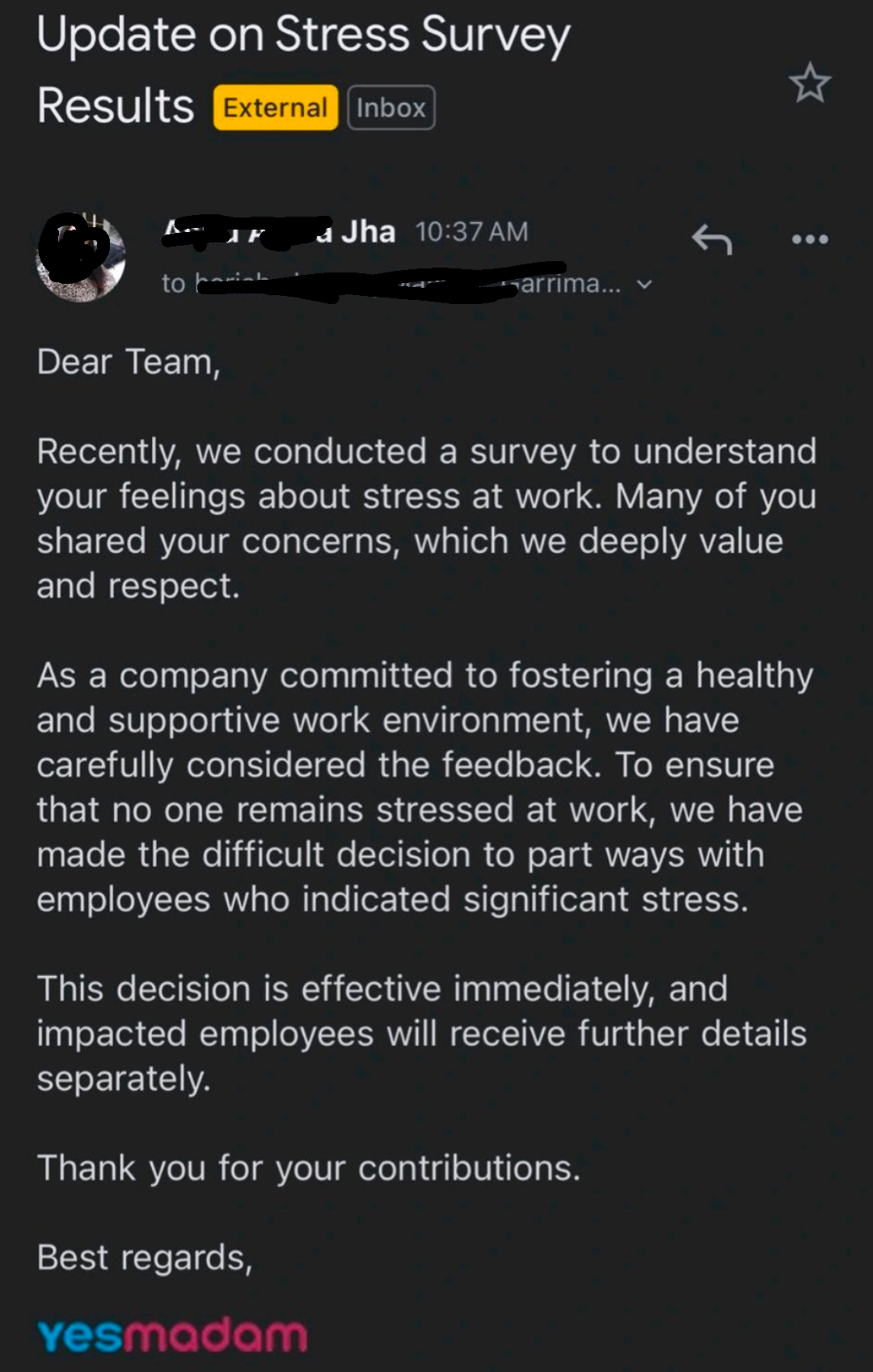 Open stress survey results update