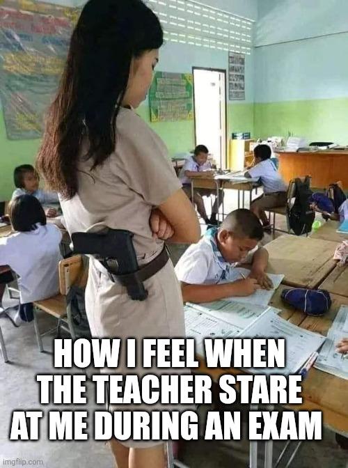 Open teacher stare exam pressure