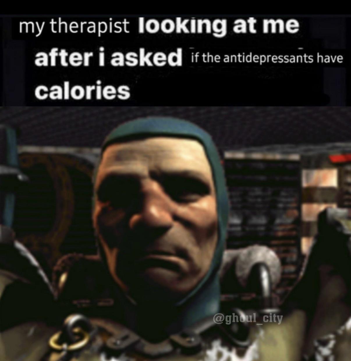 Open therapist asking calories