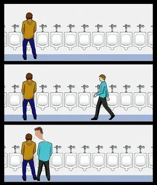 Open urinal shakespear meme