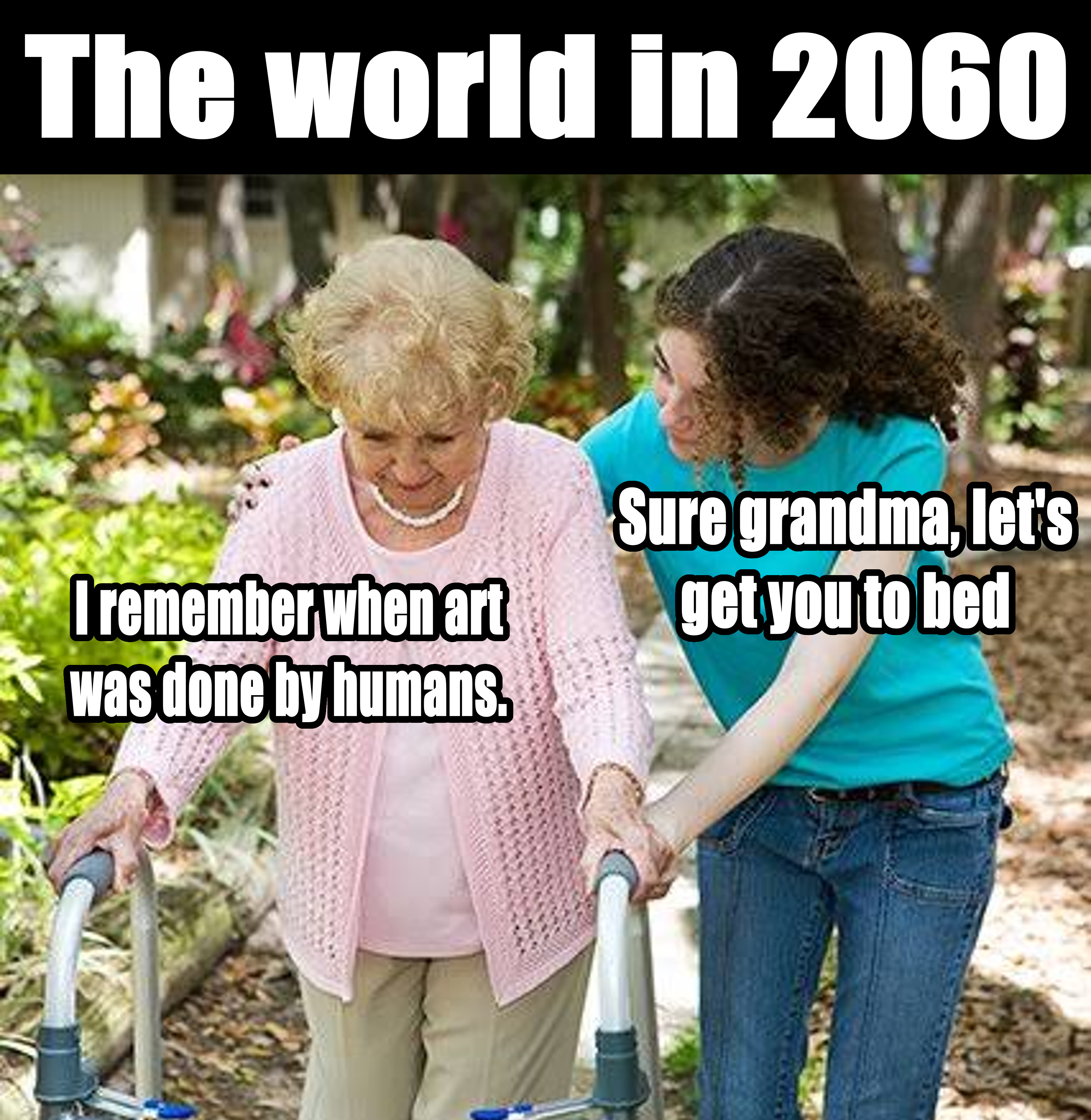 Open world 2060 art humans