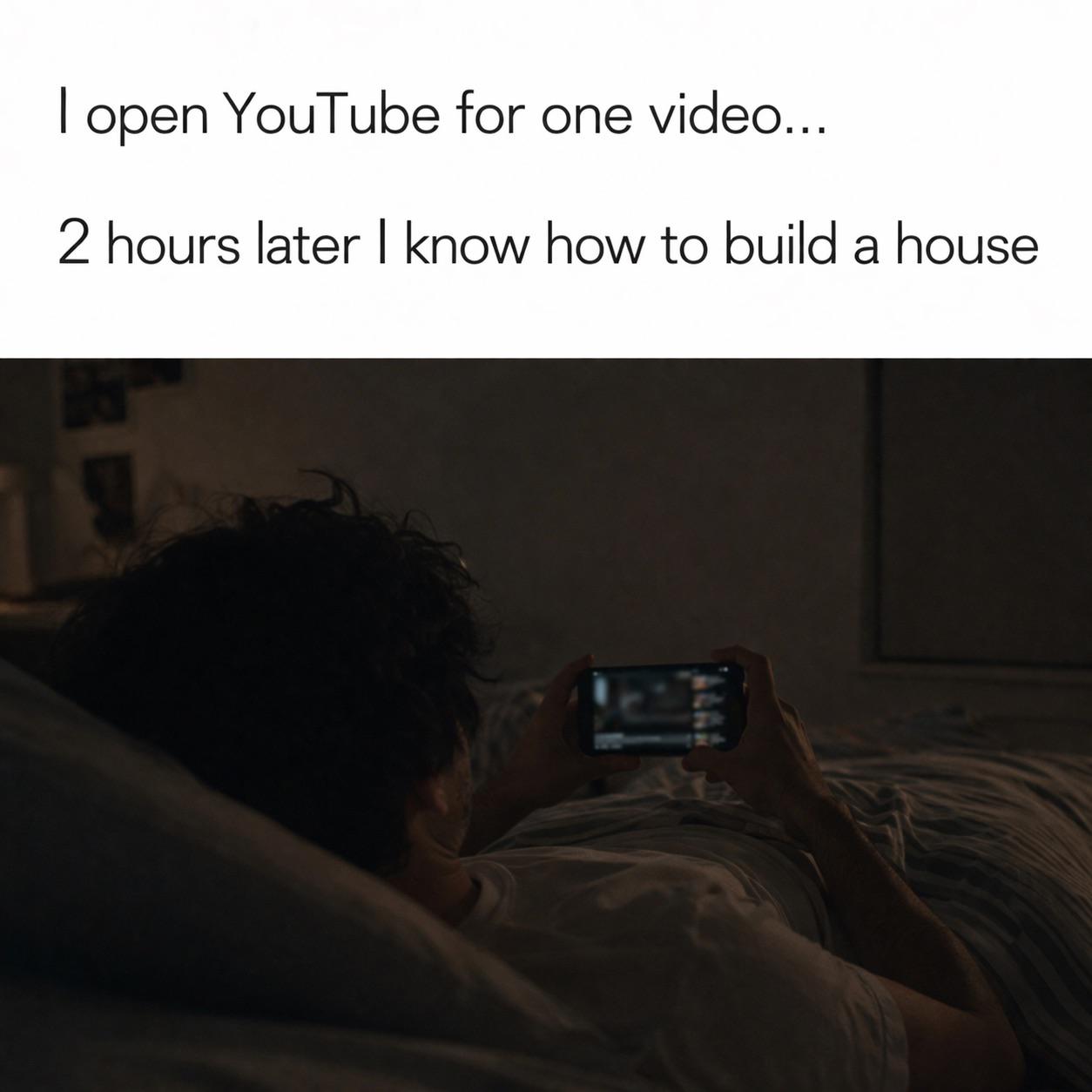 Open youtube binge watching